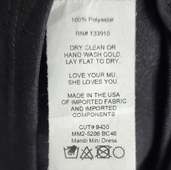 Show Me Your Mumu MANDI MINI DRESS Black Smocked Back Size Large M - Picture 7 of 7